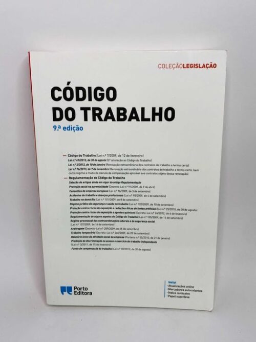 Código do Trabalho 9ª Edição