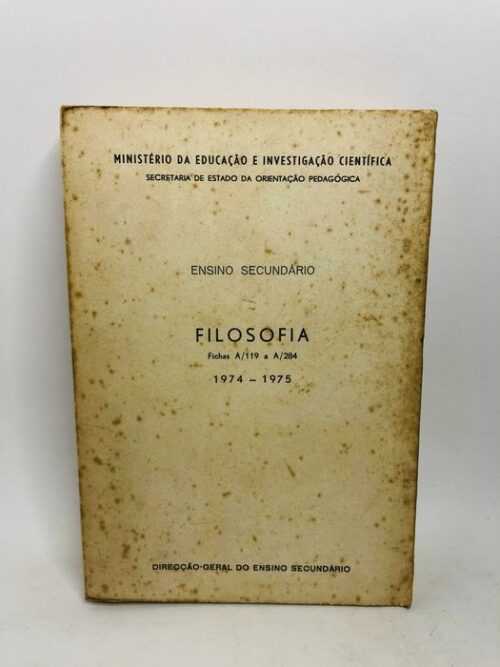 Filosofia Fichas A/119 a A/284 Ano 1974
