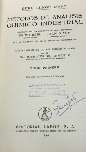 Métodos de Análisis Químico Industrial (Tomo 1