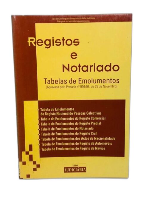 Registos e Notariado - Tabelas de Emolumentos