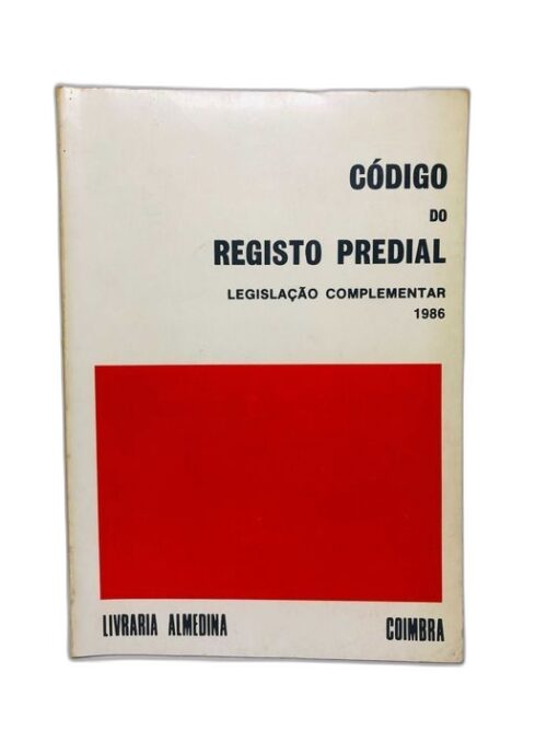 Código do Registo Predial Legislação Complementar 1986