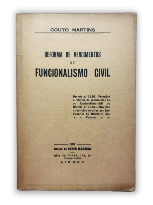 Reforma de Vencimentos do Funcionalismo Civil - Couto Martins