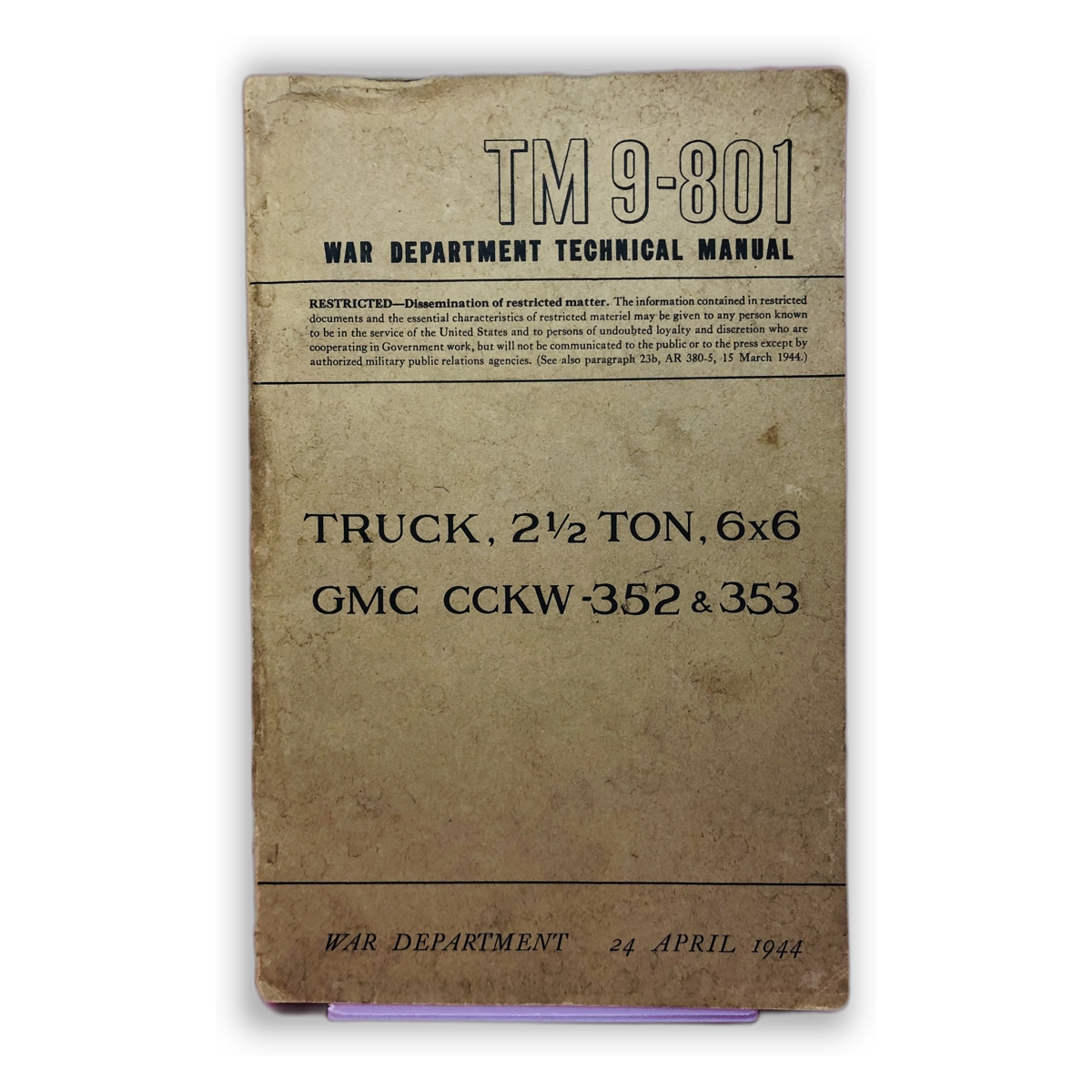 TM 9-801 War Department Technical Manual - War Department