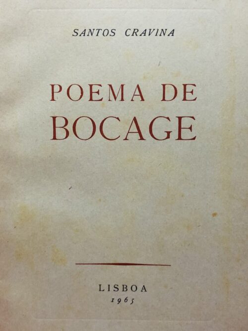 Poema de Bocage - Santos Cravina