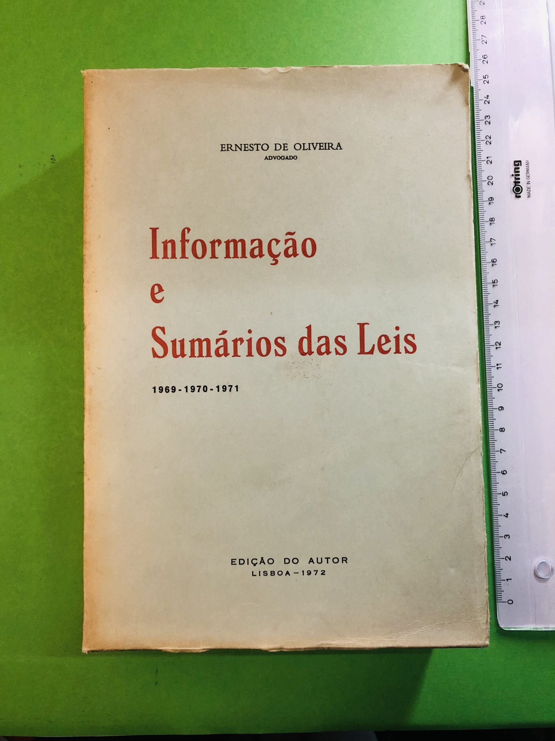 Informação e Sumários das Leis - Edição do Autor