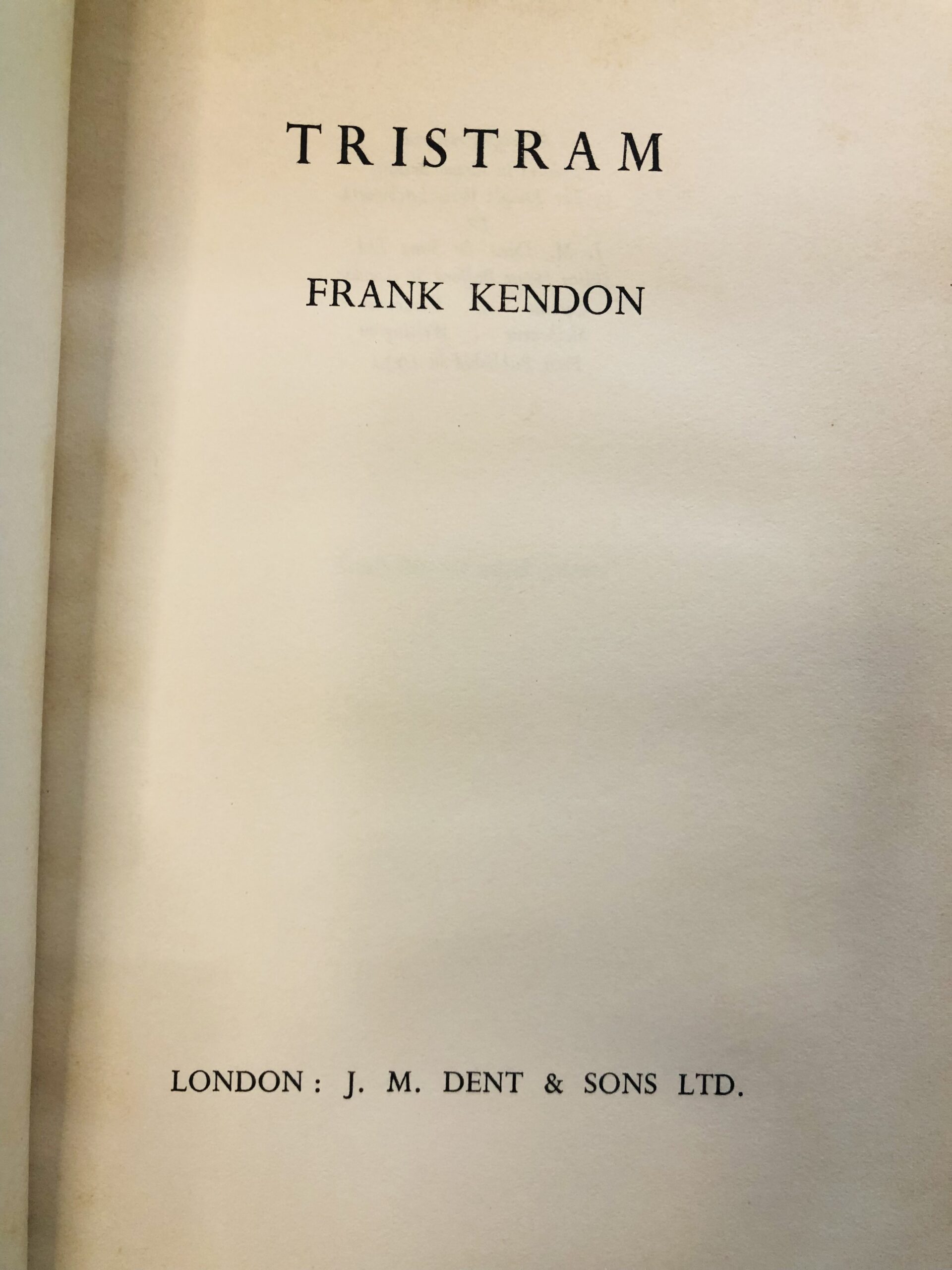Tristram - Frank Kendon