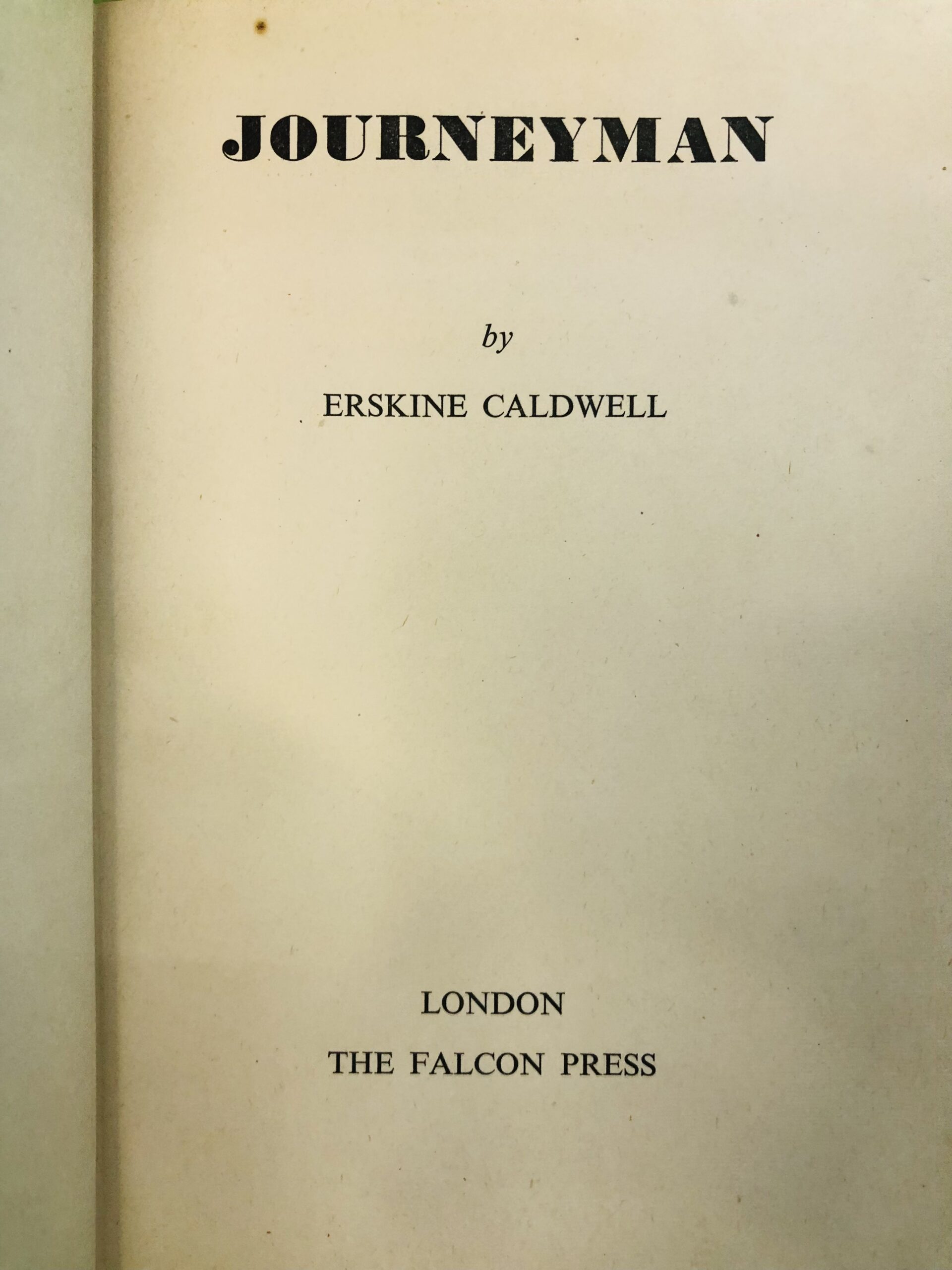 JOURNEYMAN - ERSKINE CALDWELL