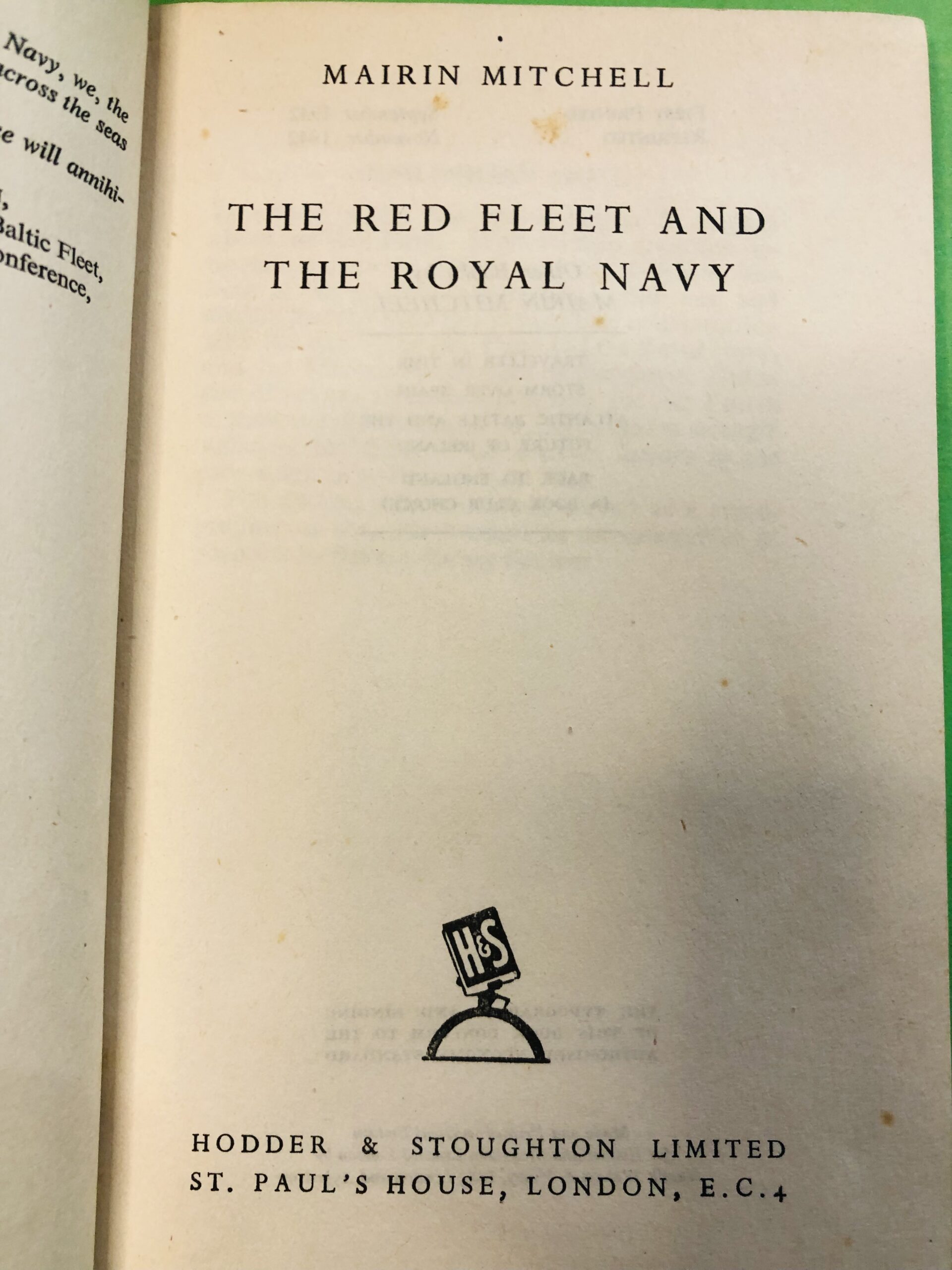 THE RED FLEET AND THE ROYAL NAVY - Mairin Mitchell