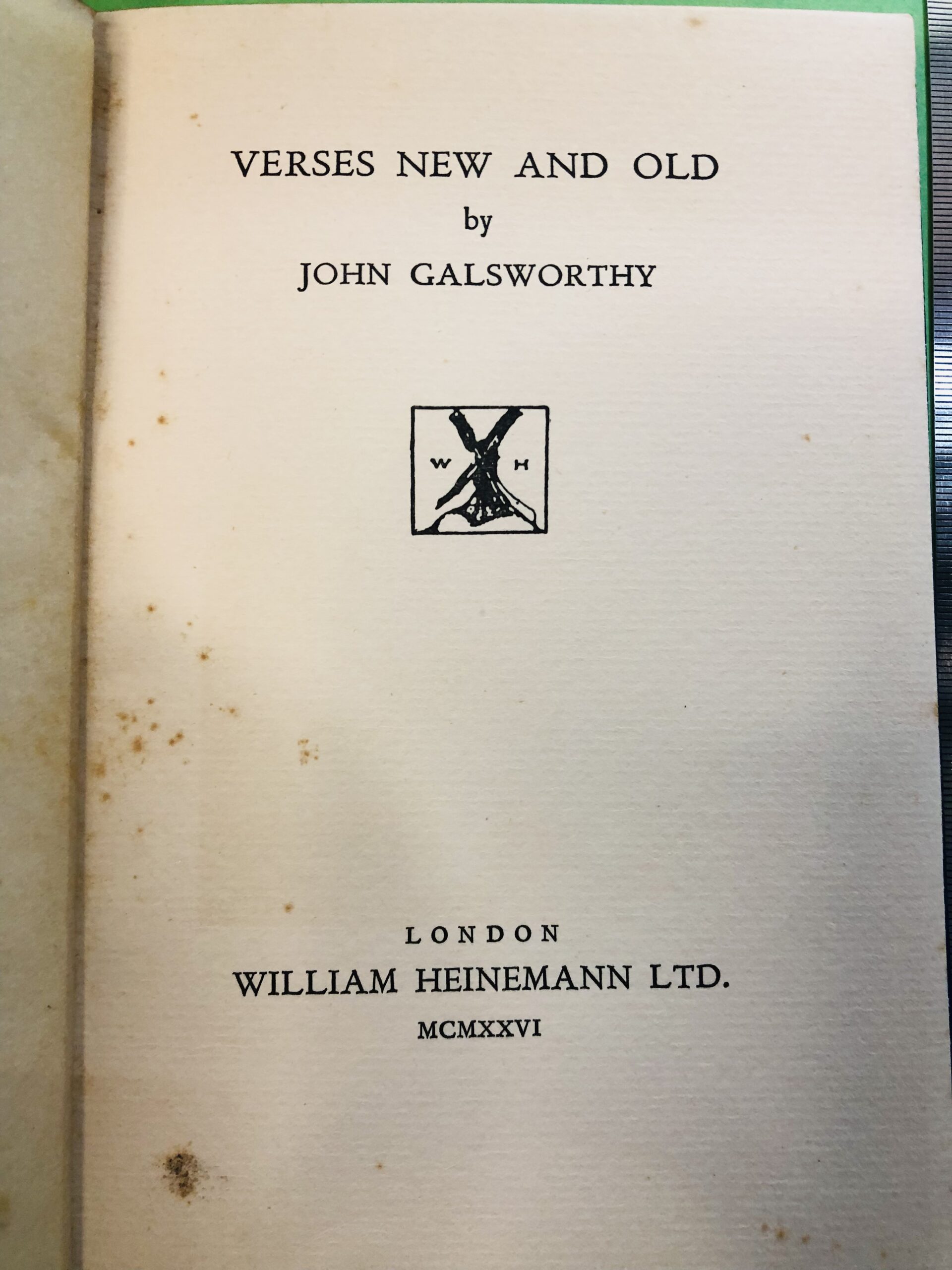 Verses New and Old - John Galsworthy