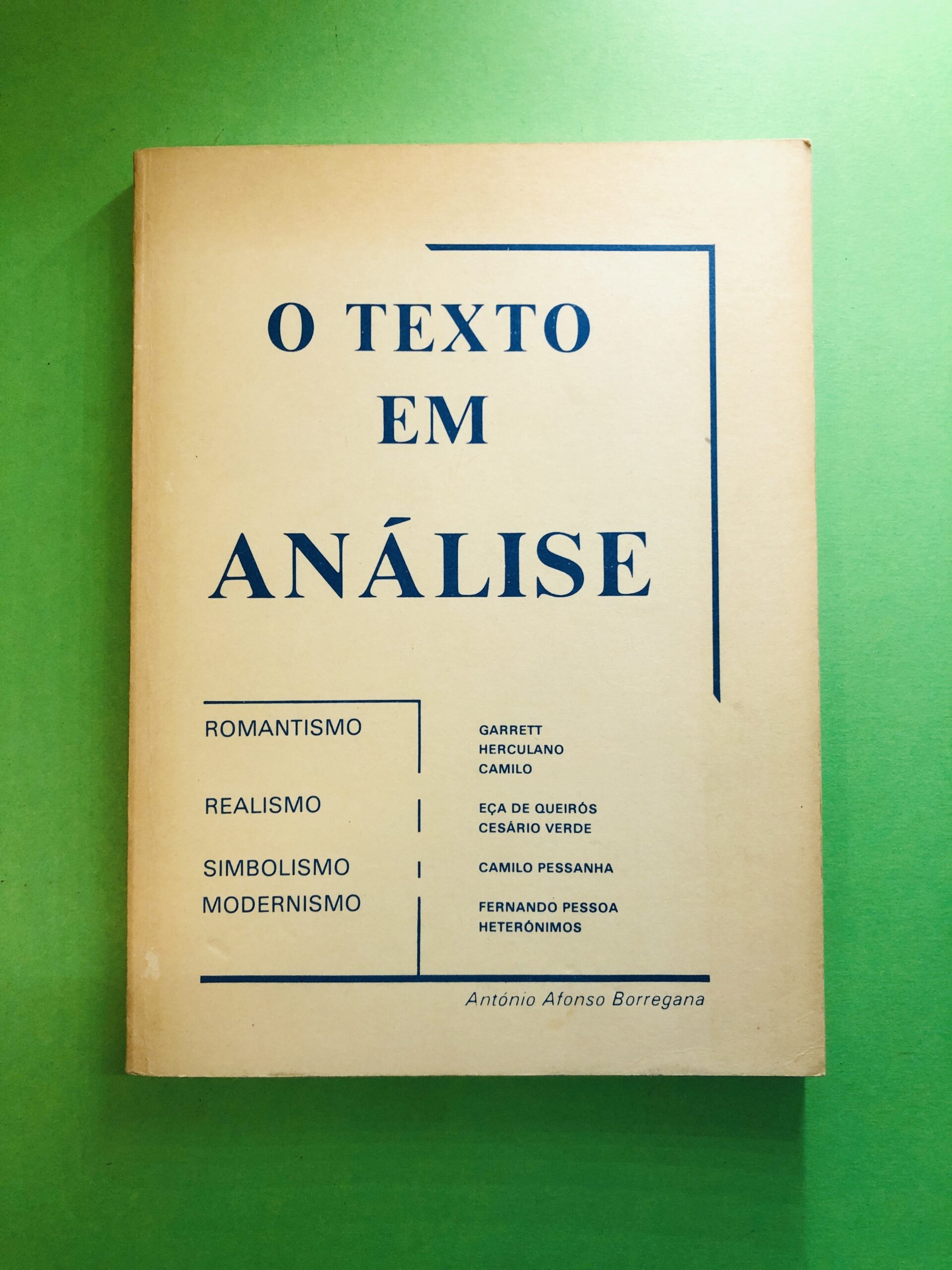 O TEXTO EM ANÁLISE - Antonio Afonso Borregana