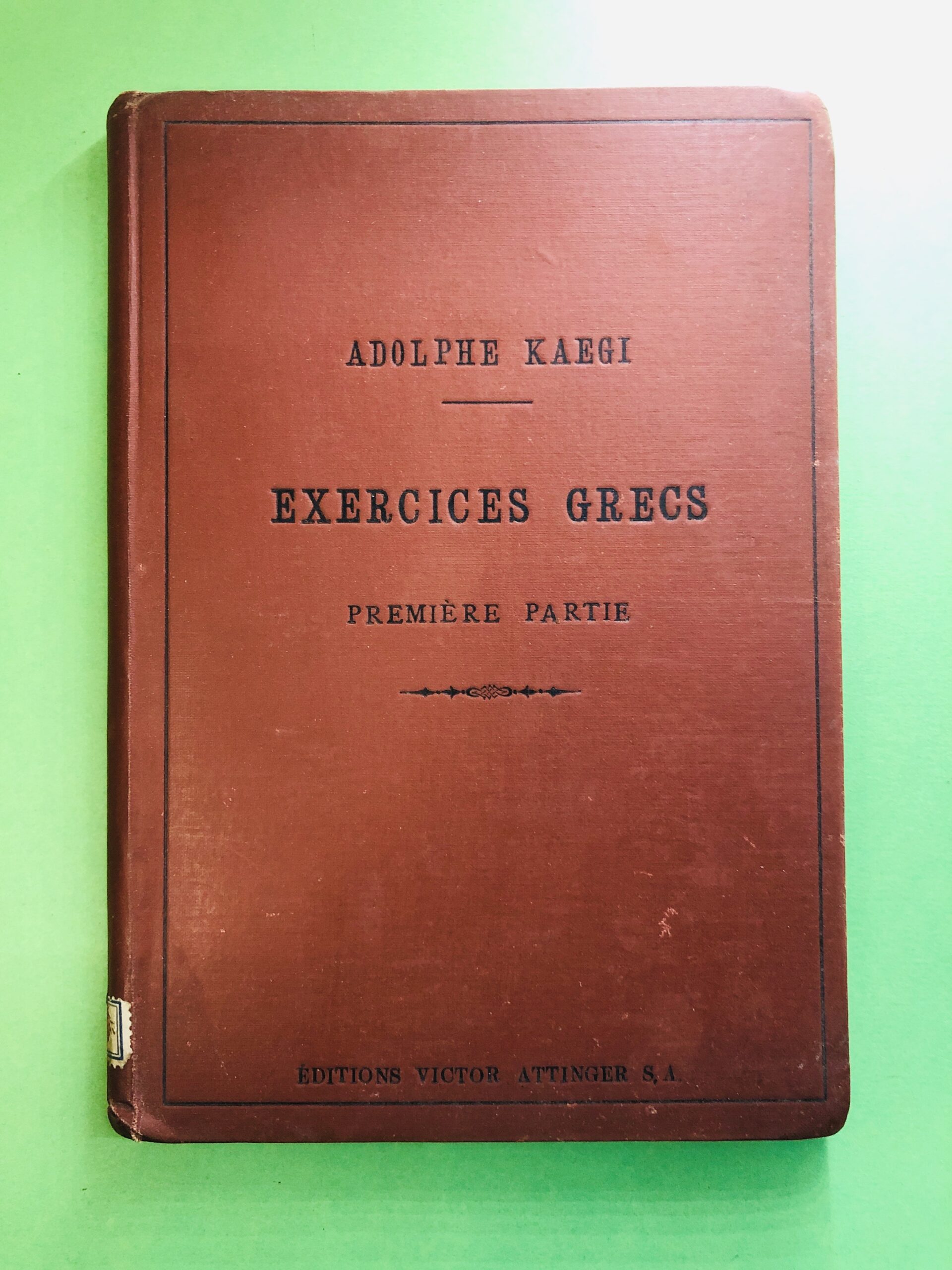 Exercices Grecs - Adolphe Kaegi