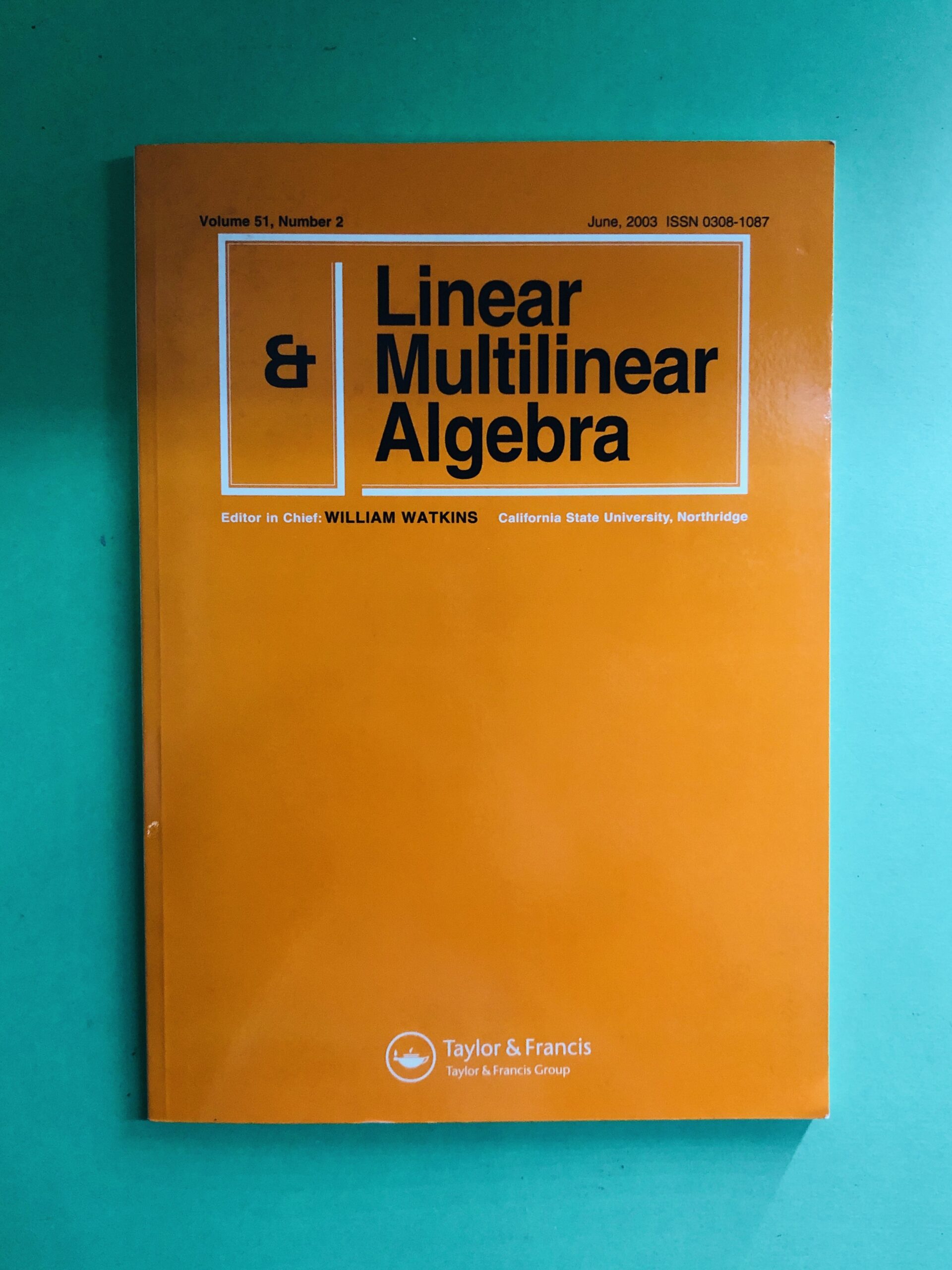 Linear and Multilinear Algebra - William Watkins