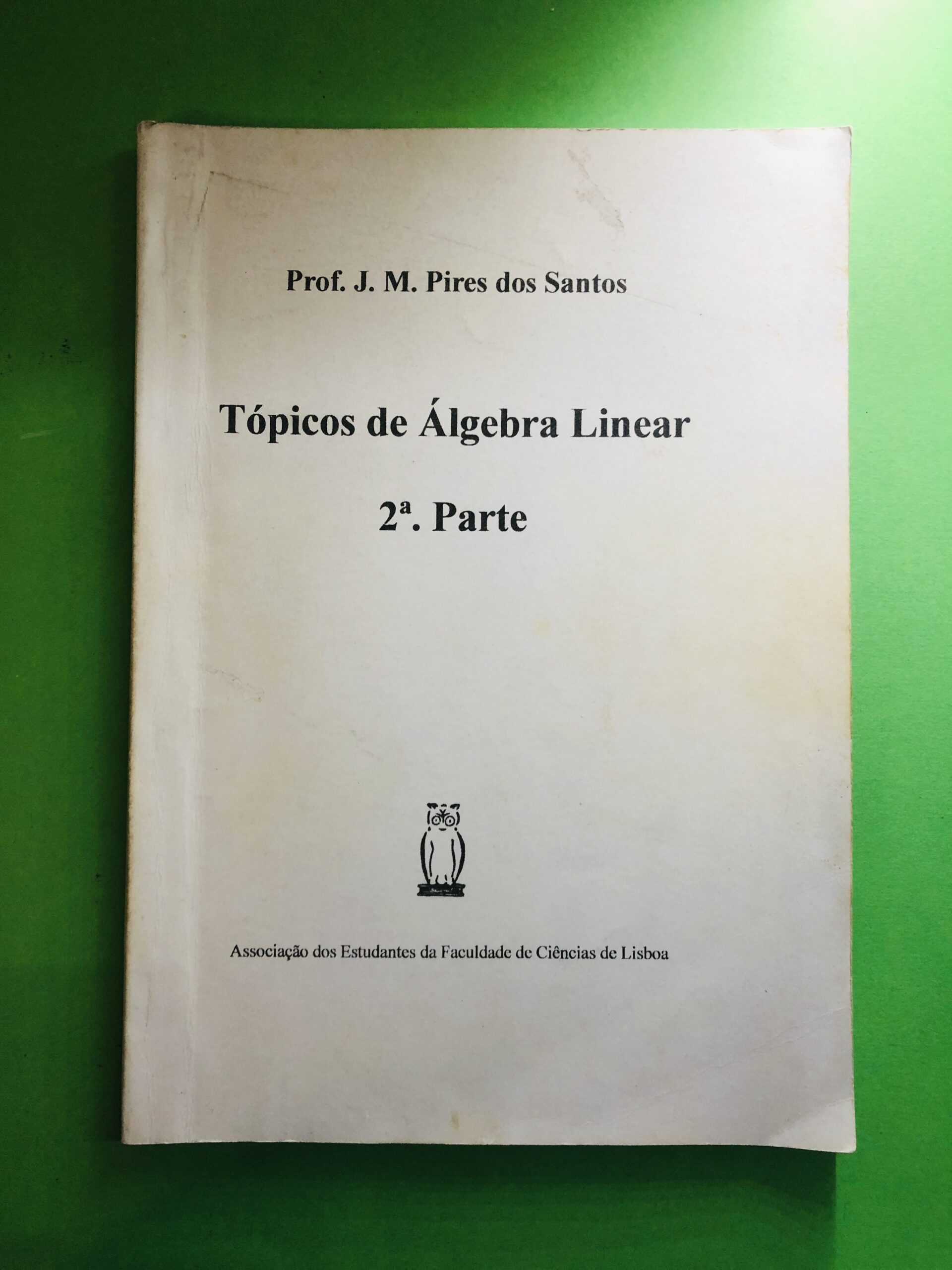 Tópicos de Álgebra Linear - Prof. J. M. Pires dos Santos