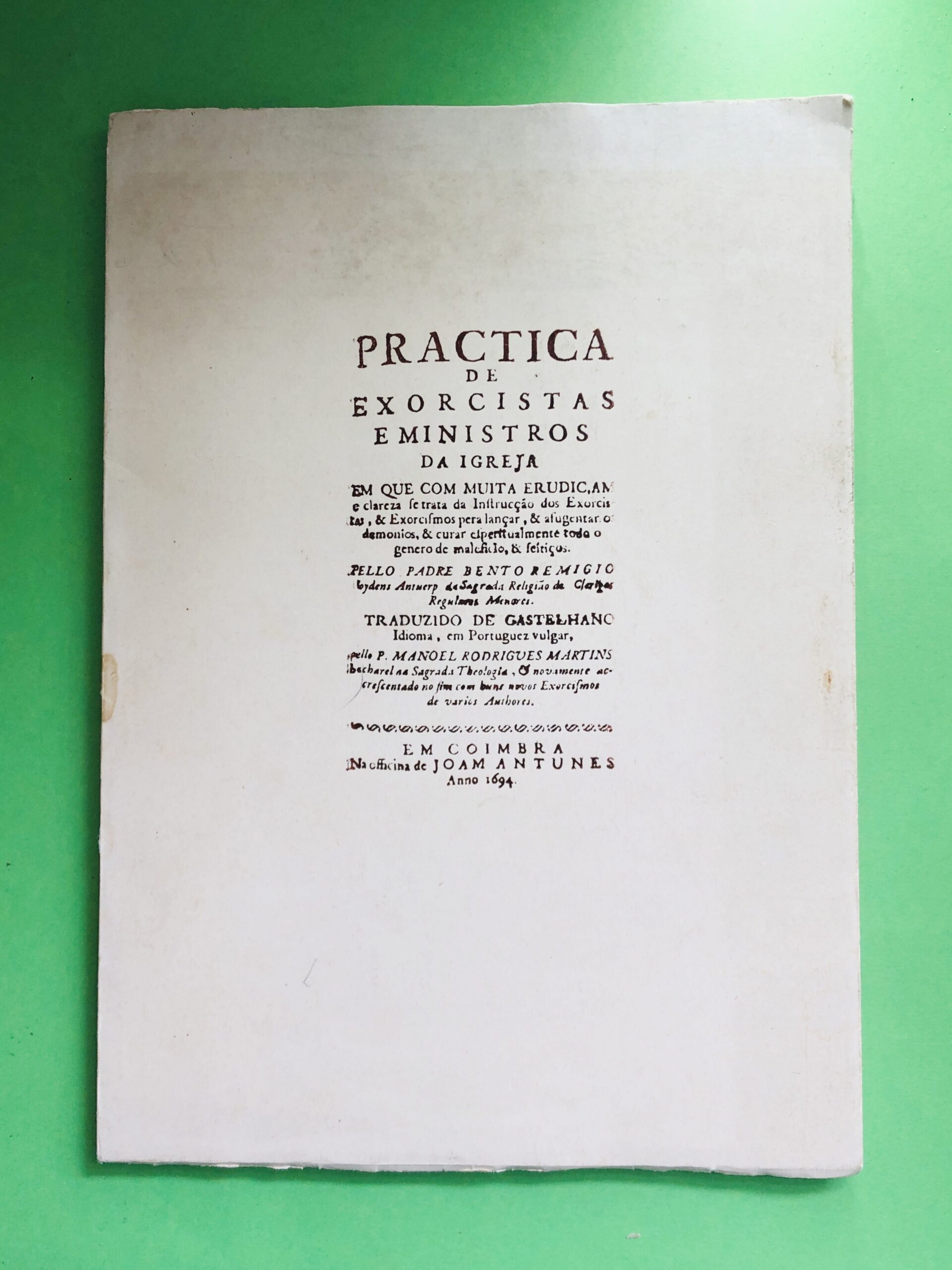 Pratica de Exorcistas e Ministros da Igreja - Não especificado