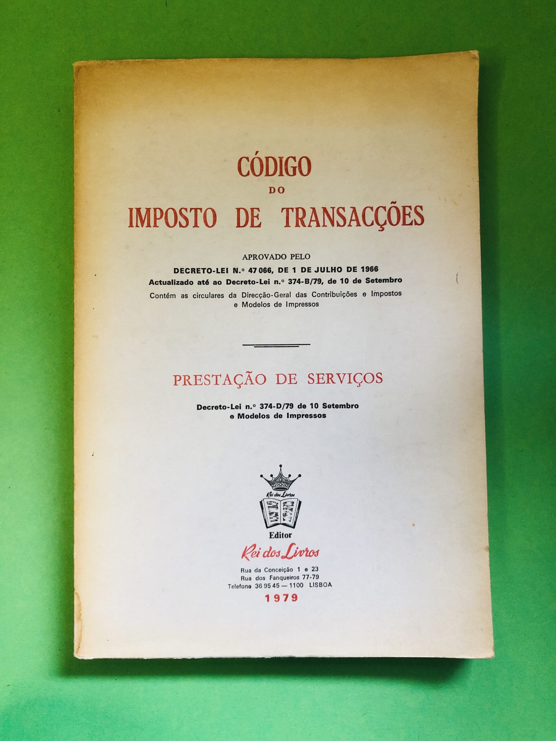 CÓDIGO DO IMPOSTO DE TRANSAÇÕES - Não especificado