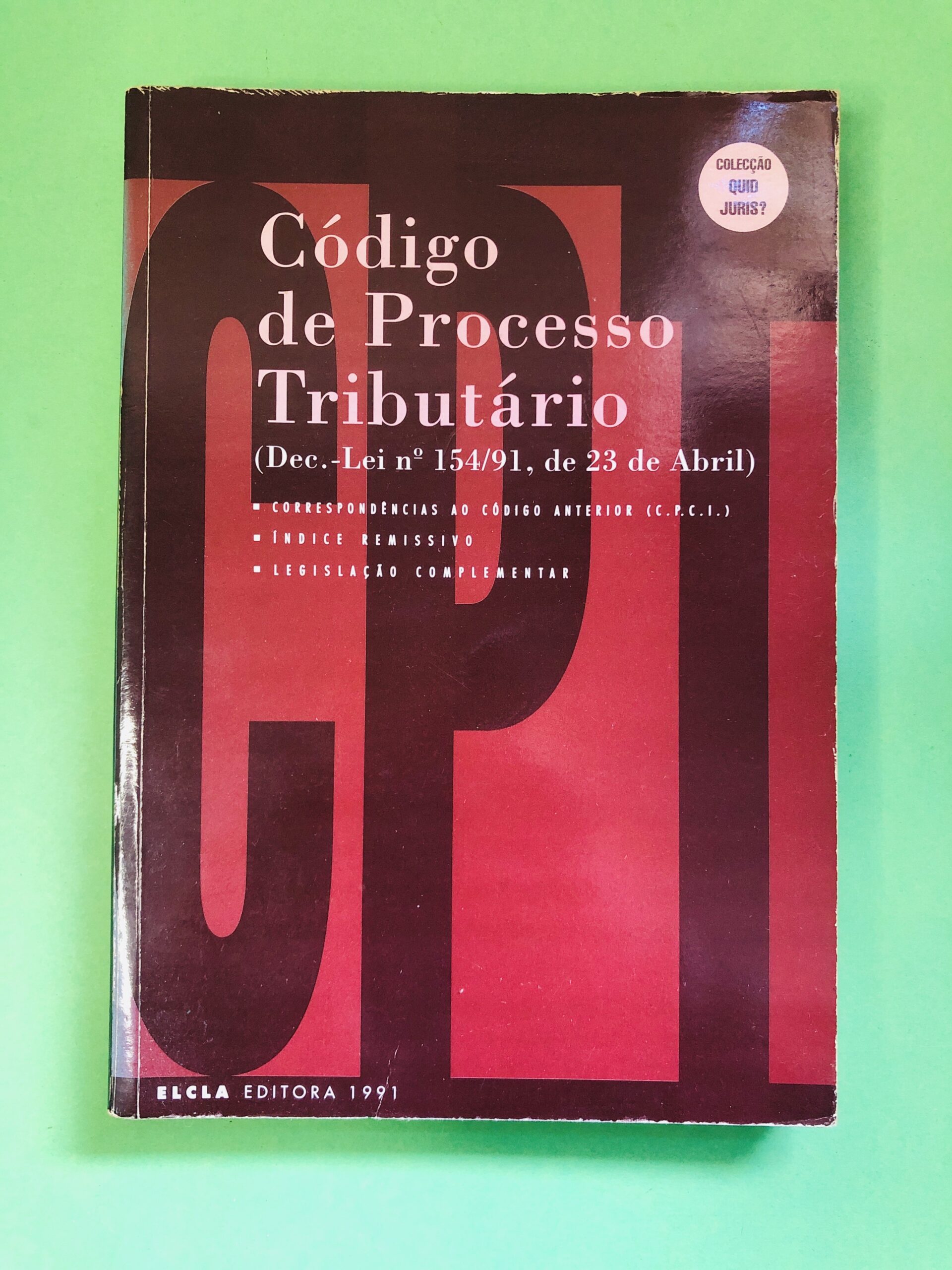 Código de Processo Tributário - Não especificado