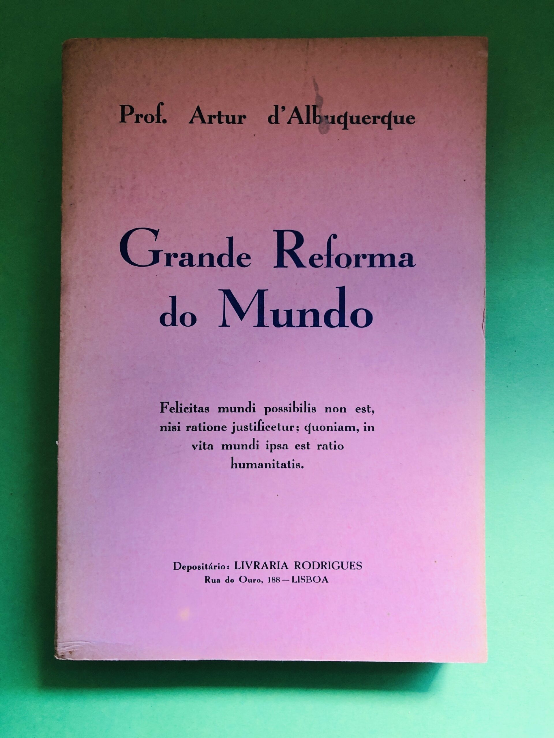 Grande Reforma do Mundo - Prof. Artur d'Albuquerque