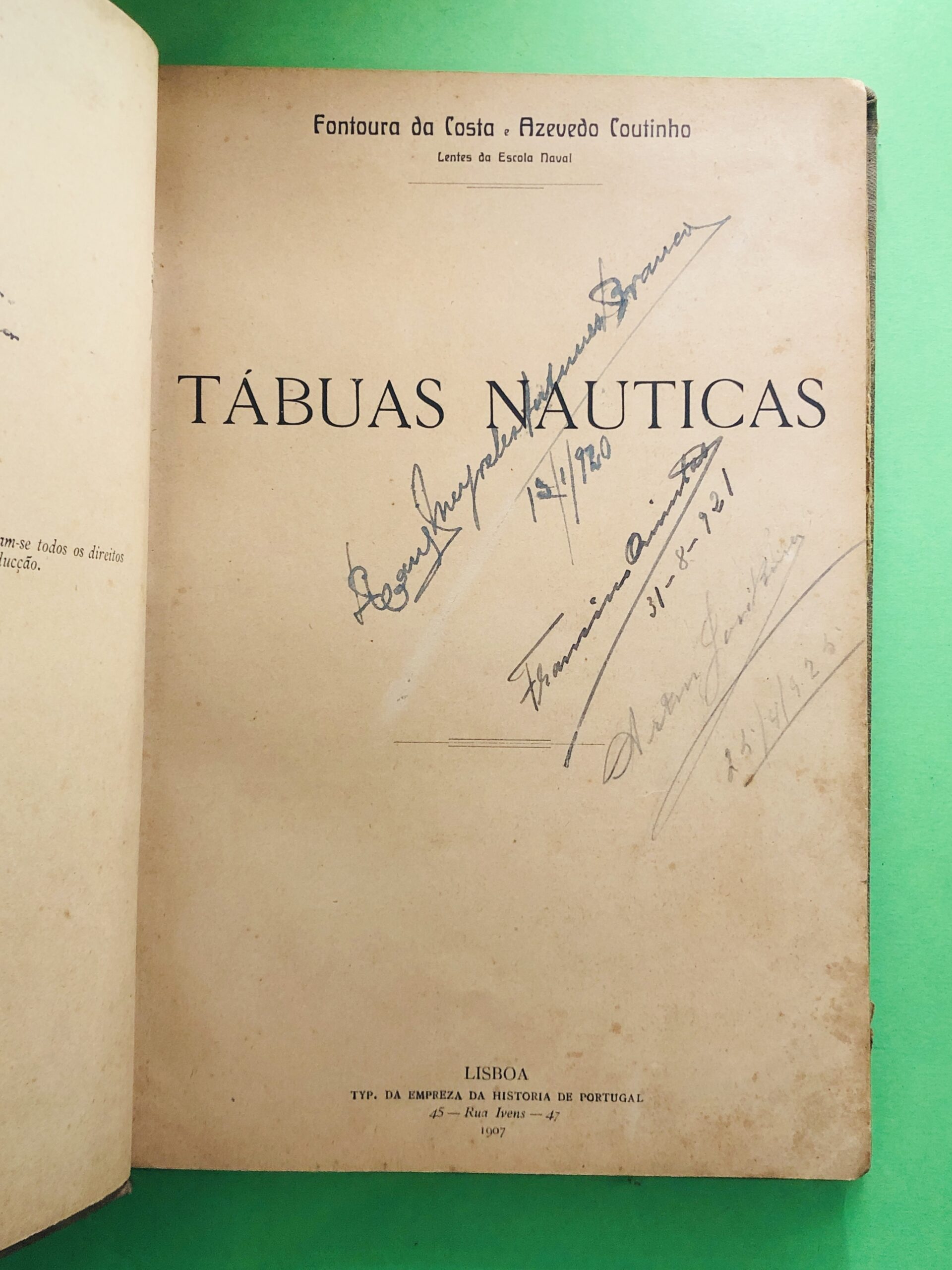 TÁBUAS NAUTICAS - Fontoura da Costa, Azevedo Coutinho