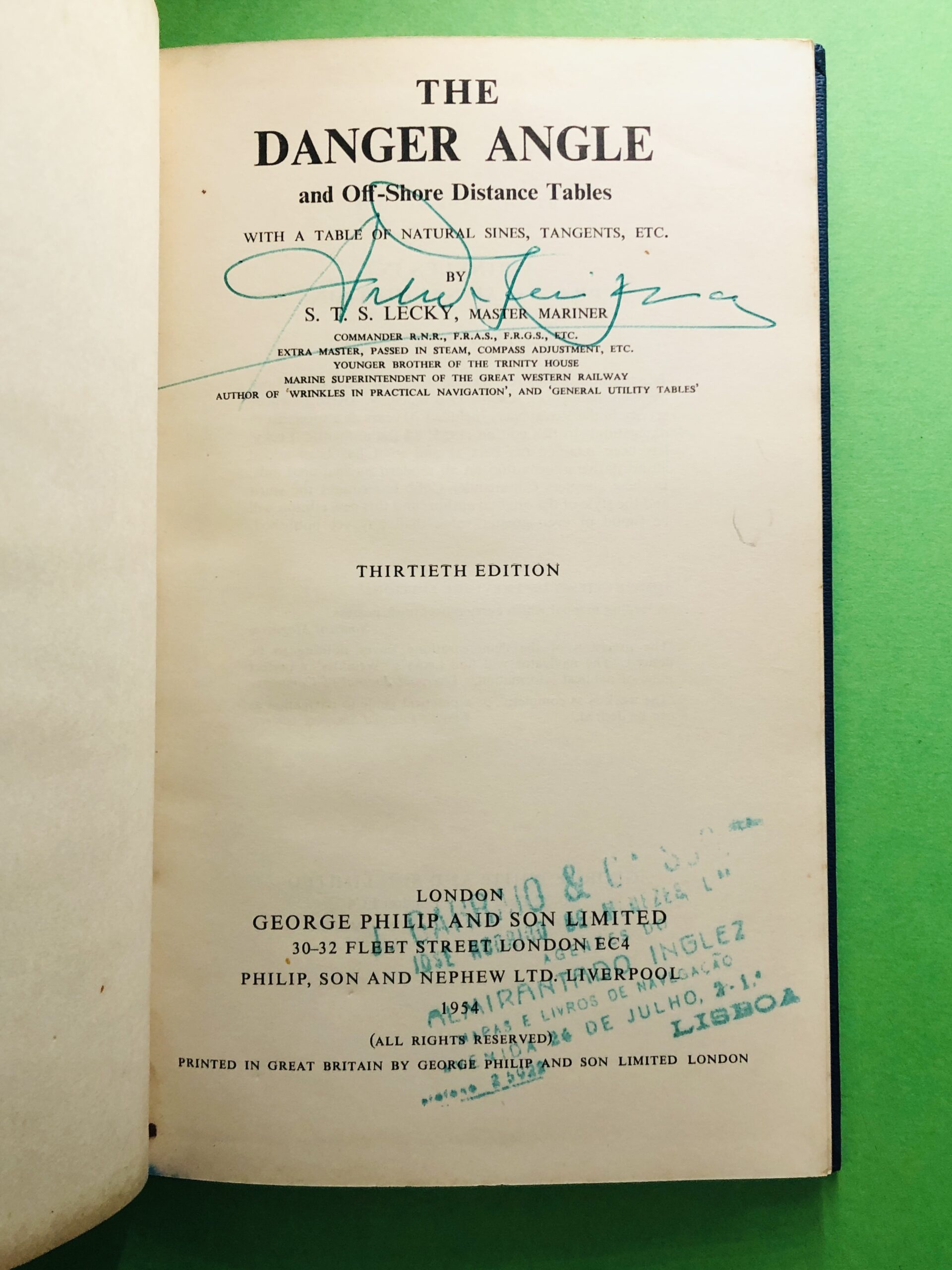 The Danger Angle and Off-Shore Distance Tables - S. Lecky