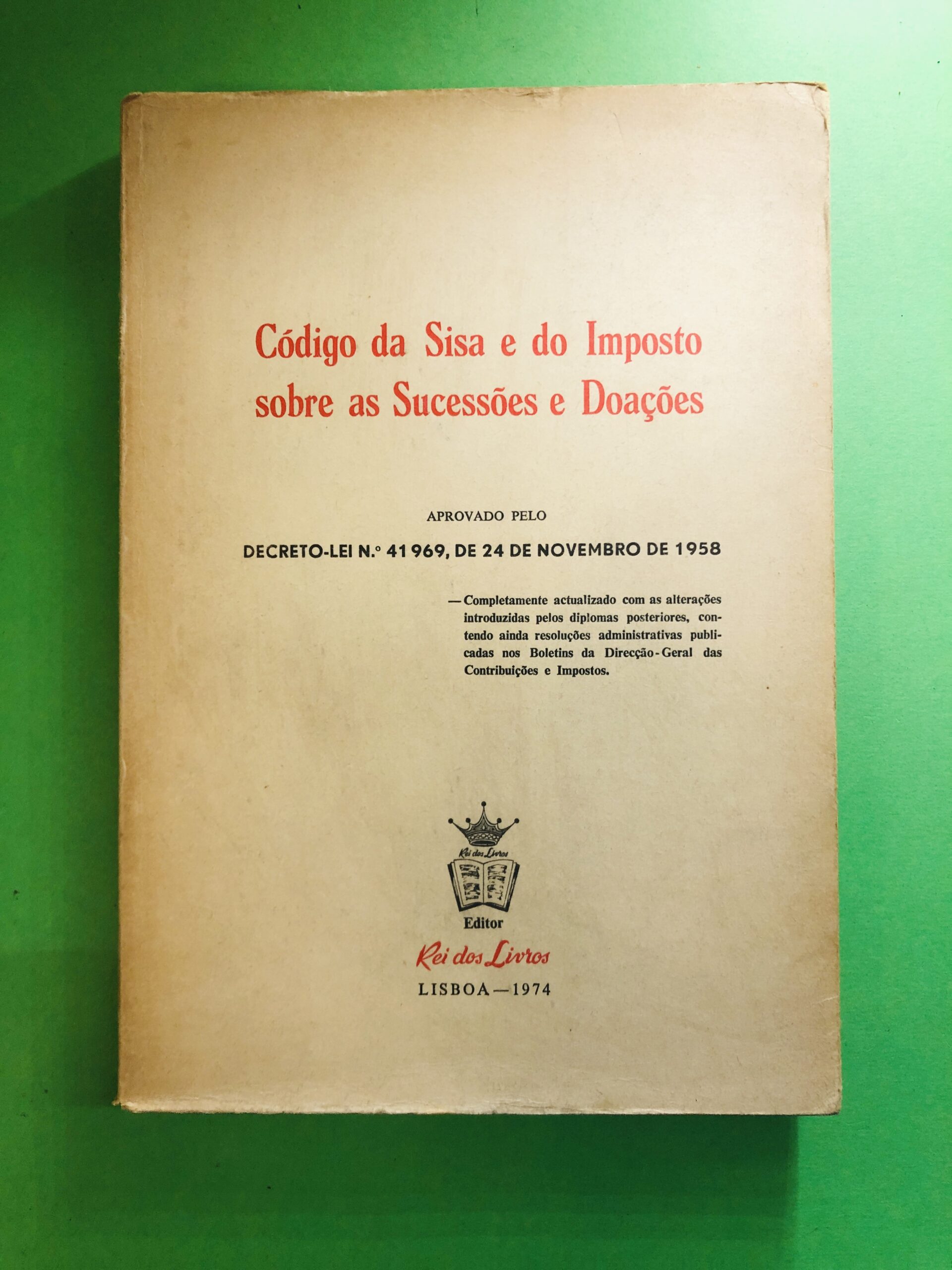 Código da Sisa e do Imposto sobre as Sucessões e Doações - Não especificado