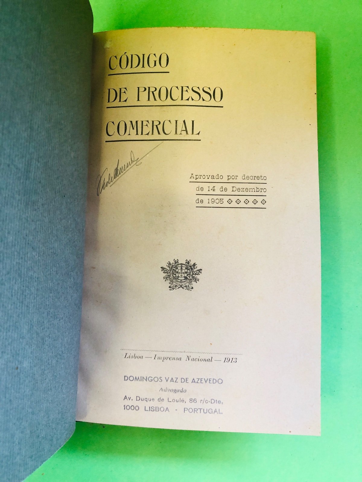 CÓDIGO DE PROCESSO COMERCIAL 1913