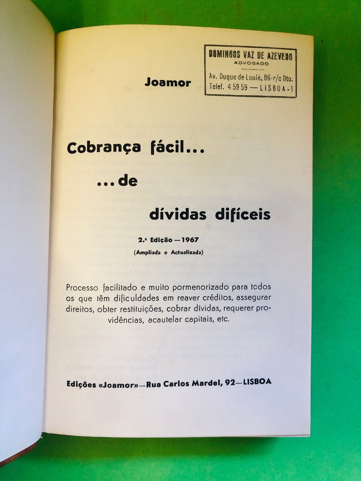 Cobrança fácil... de dívidas difíceis 1967 - Joamor