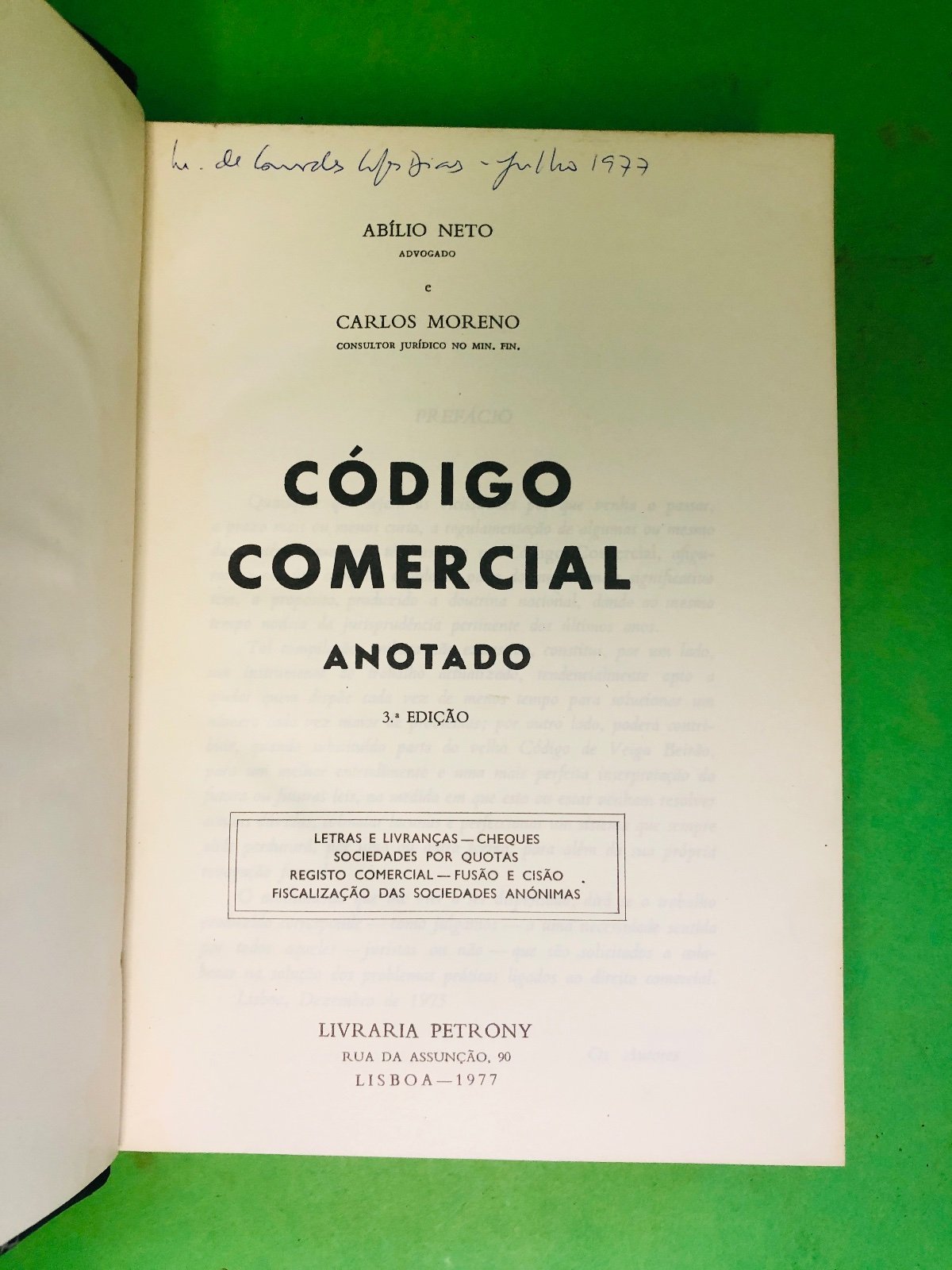 CÓDIGO COMERCIAL ANOTADO - CARLOS MORENO