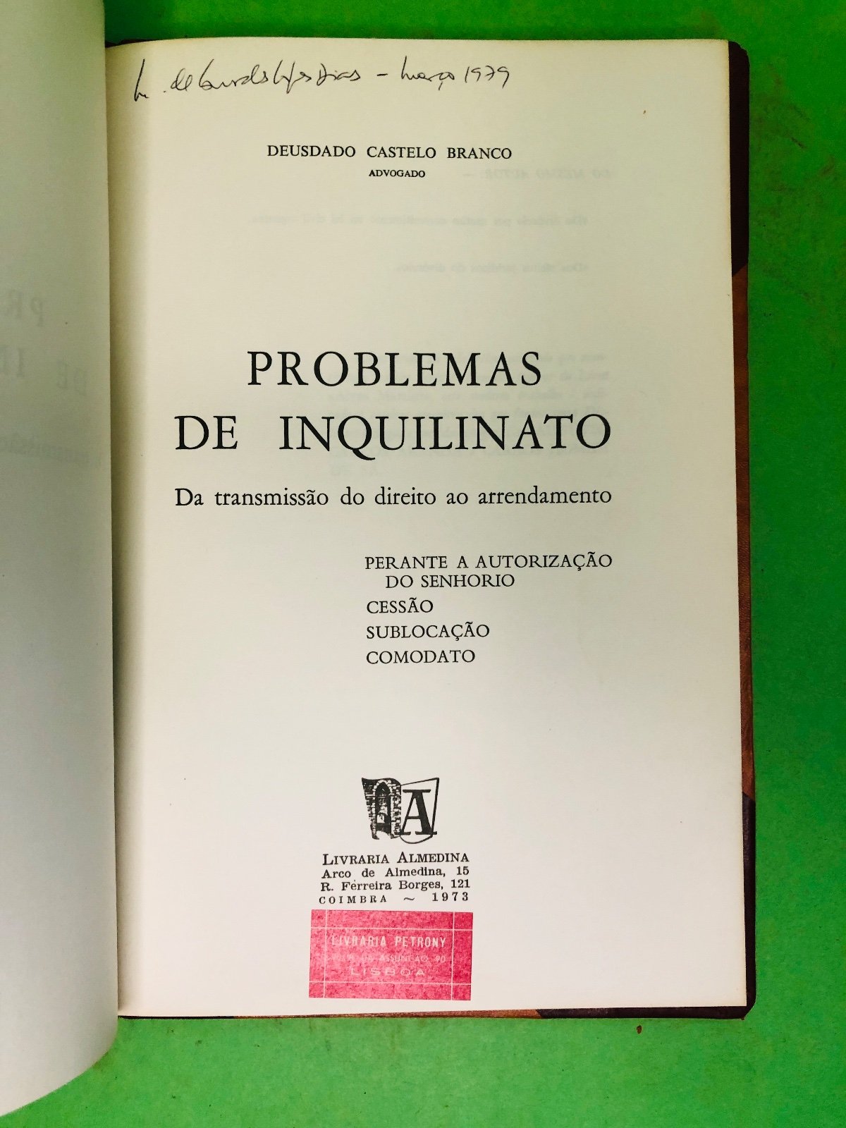 PROBLEMAS DE INQUILINATO - DEUSDADO CASTELO BRANCO
