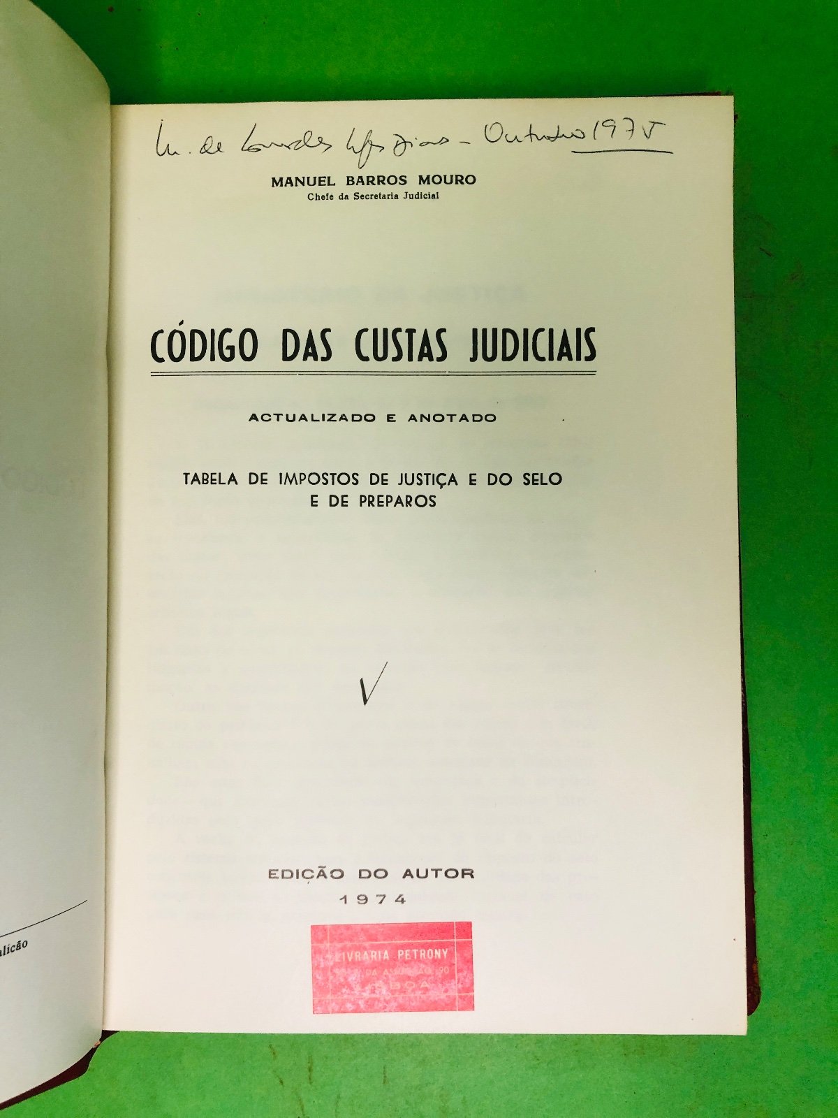 CÓDIGO DAS CUSTAS JUDICIAIS - MANUEL BARROS MOURO
