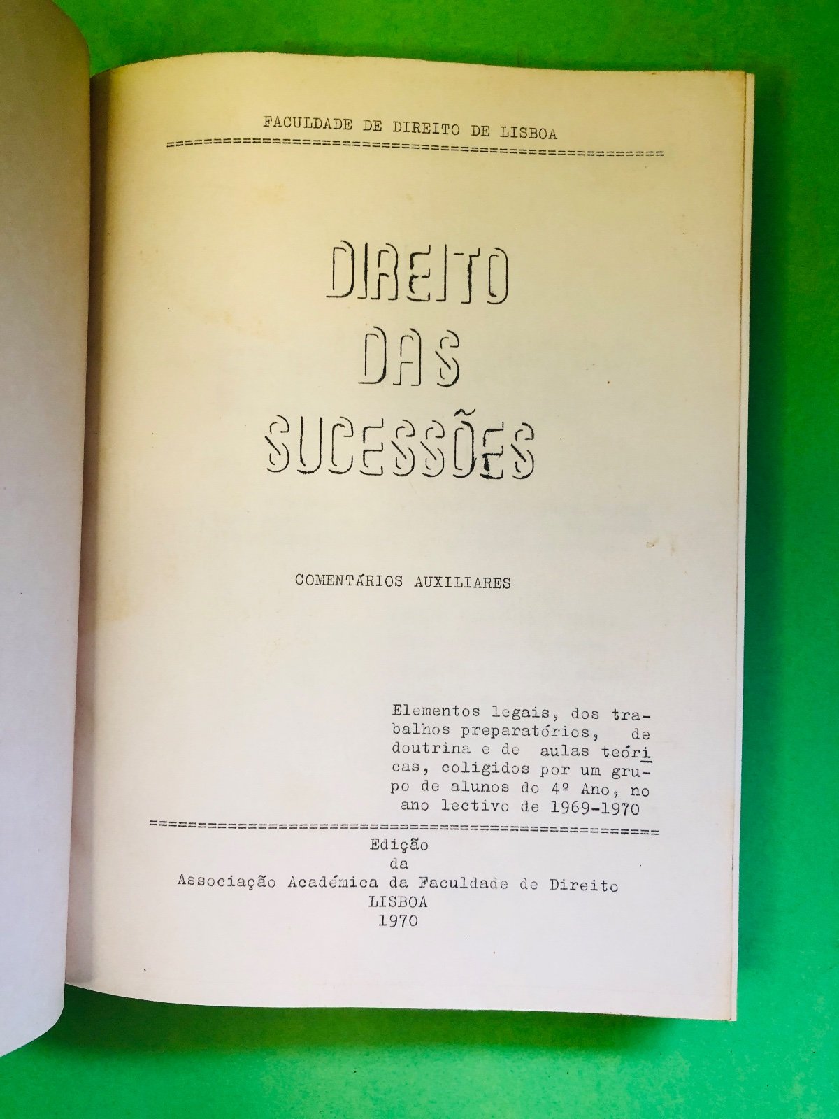 Direito das Sucessões - Comentários Auxiliares