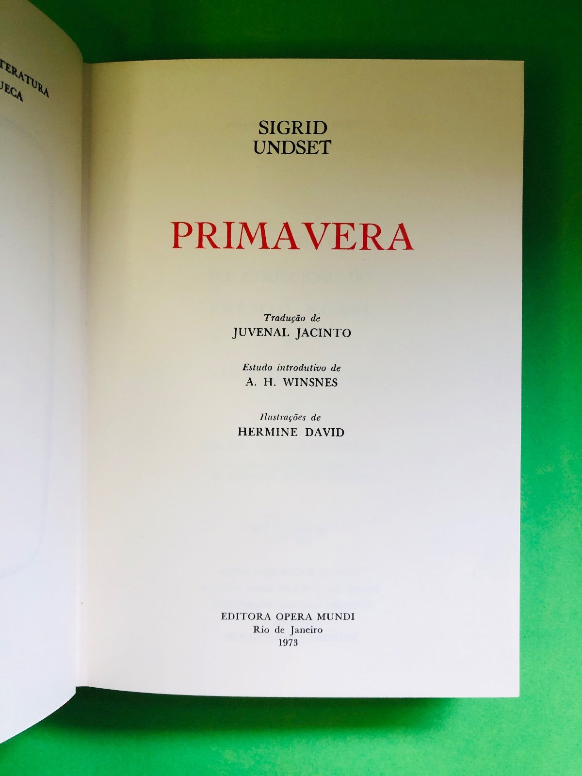 Primavera - Sigrid Undset