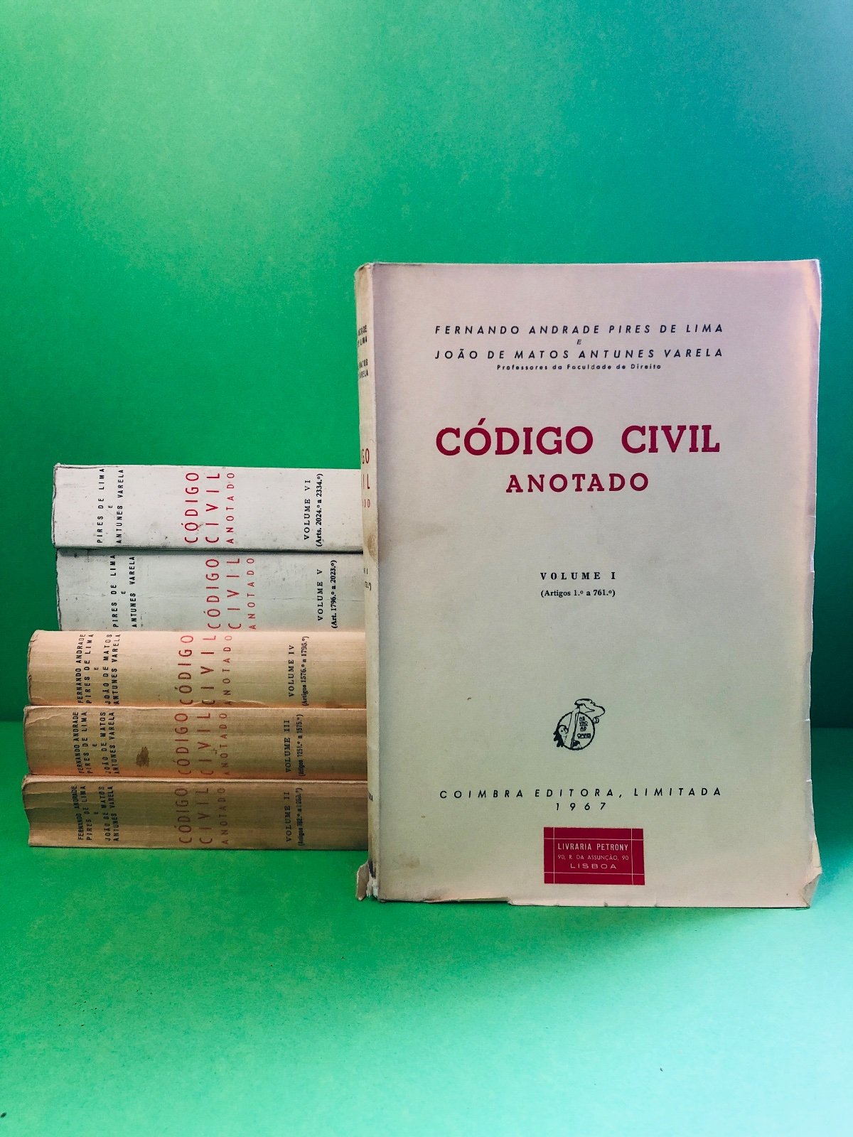 CÓDIGO CIVIL ANOTADO VOL 1, 2, 3, 4, 5 e 6 - FERNANDO ANDRADE PIRES DE LIMA, JOÃO DE MATOS ANTUNES VARELA