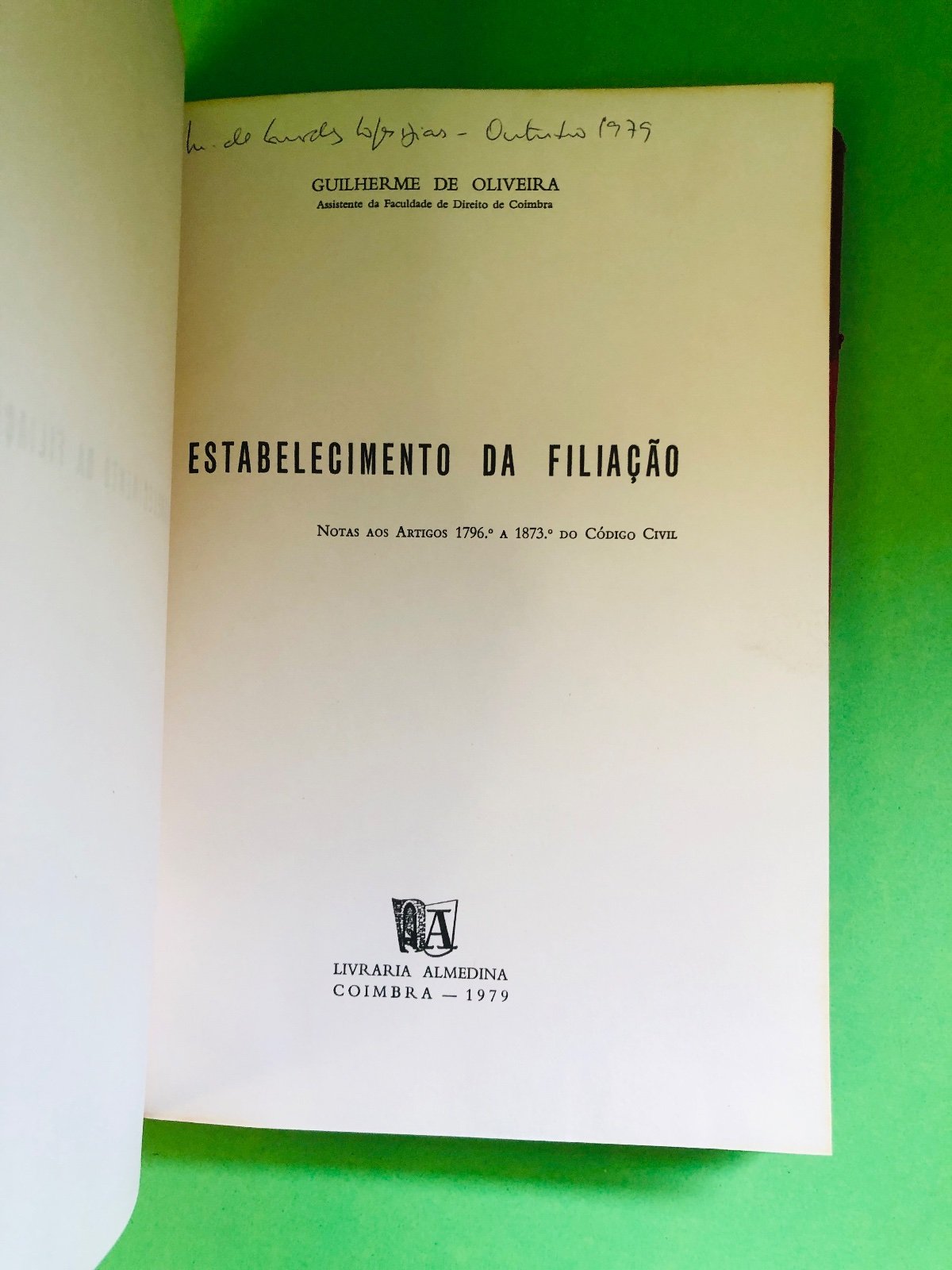 Estabelecimento da Filiação - Guilherme de Oliveira