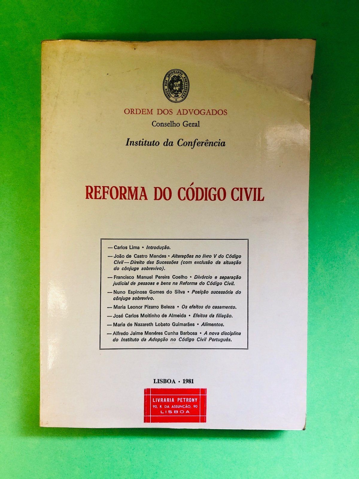 REFORMA DO CÓDIGO CIVIL - Carlos Lima