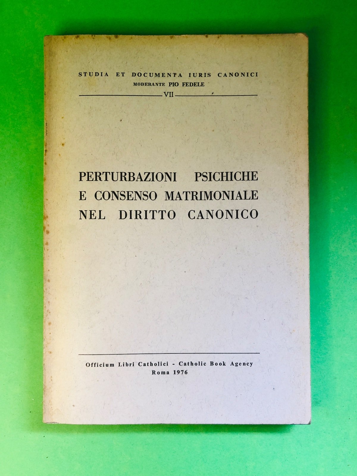 PERTURBAZIONI PSICHICHE E CONSENSO MATRIMONIALE NEL DIRITTO CANONICO