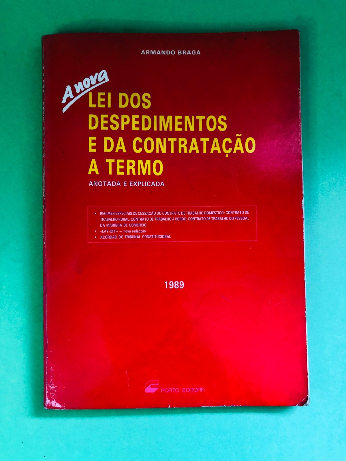 Anova Lei dos Despedimentos e da Contratação a Termo - ARMANDO BRAGA