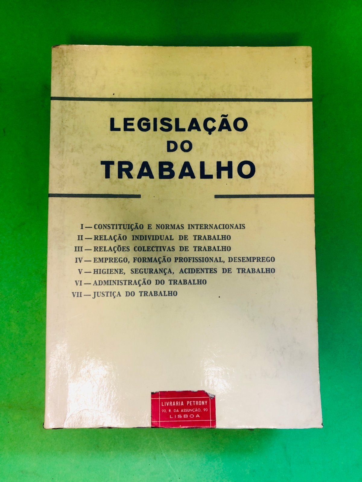 LEGISLAÇÃO DO TRABALHO