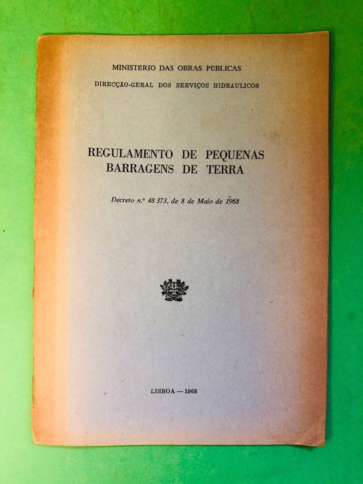 REGULAMENTO DE PEQUENAS BARRAGENS DE TERRA